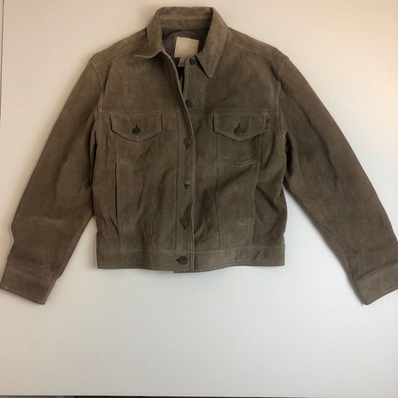 J.Jill Light Brown Leather Jacket Size Small - Picture 2 of 5